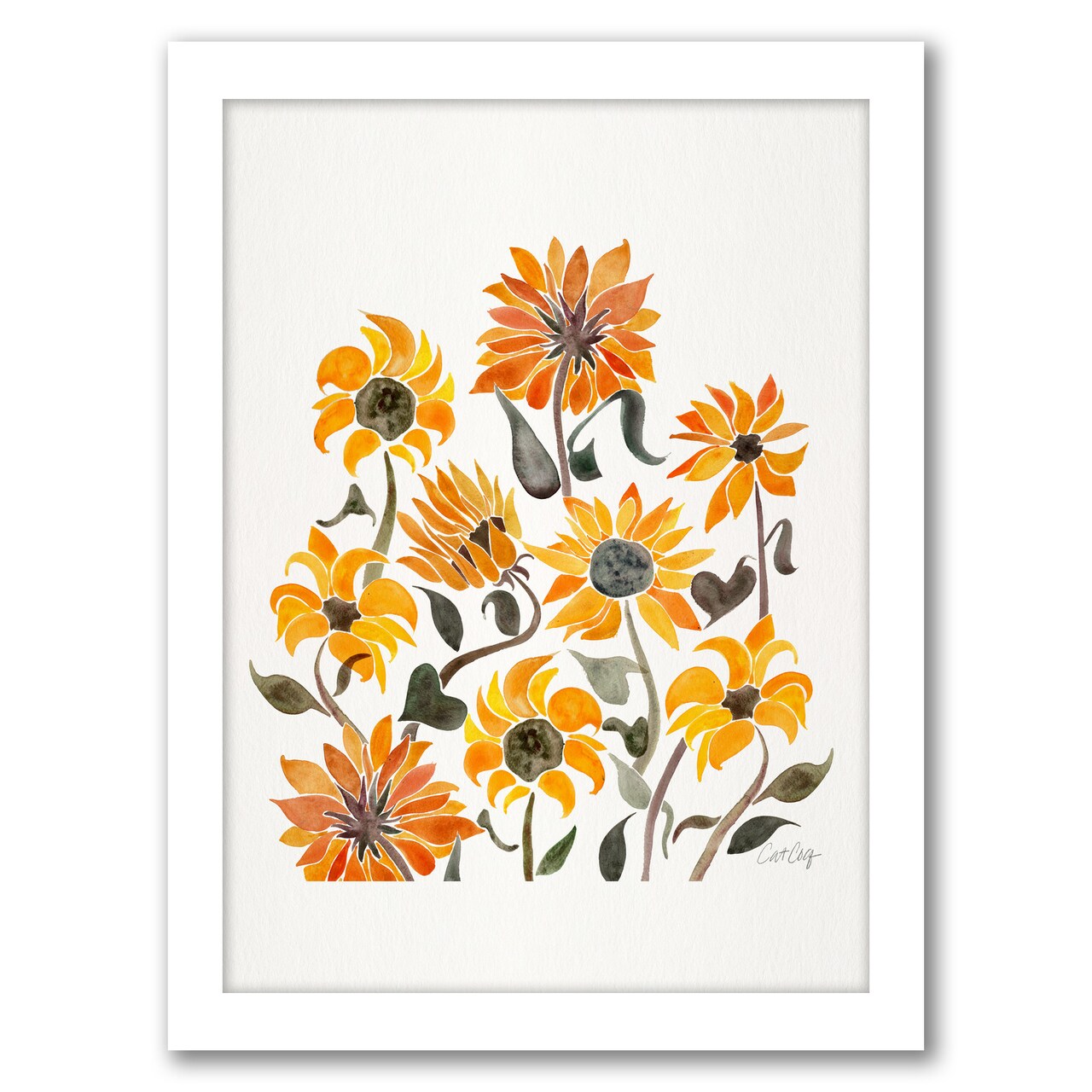 Sunflowers Yellow by Cat Coquillette Frame  - Americanflat